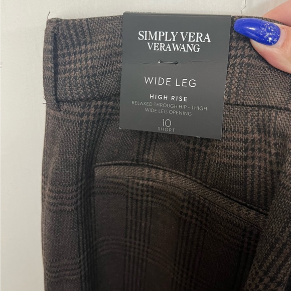 Simply Vera Wang The Tailored Wide Leg Short Twill Pants Size 10 NWT - Picture 9 of 16